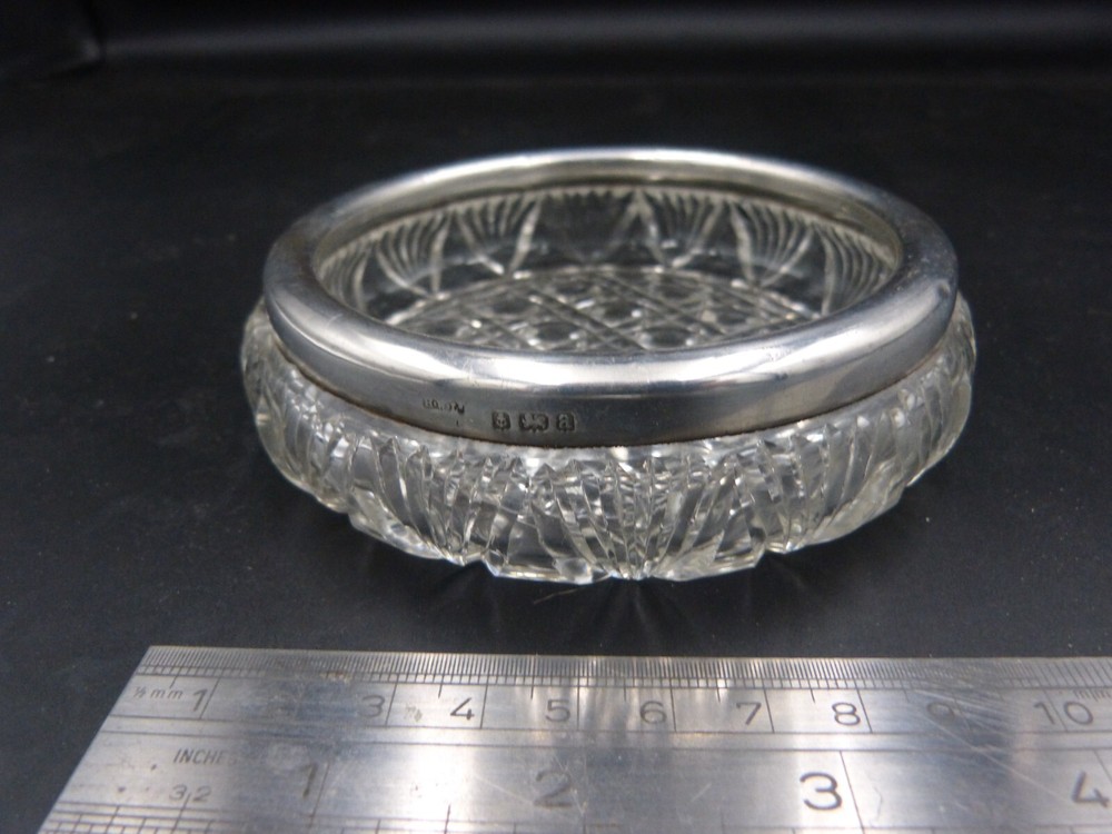 Sterling Silver and Crystal Dish