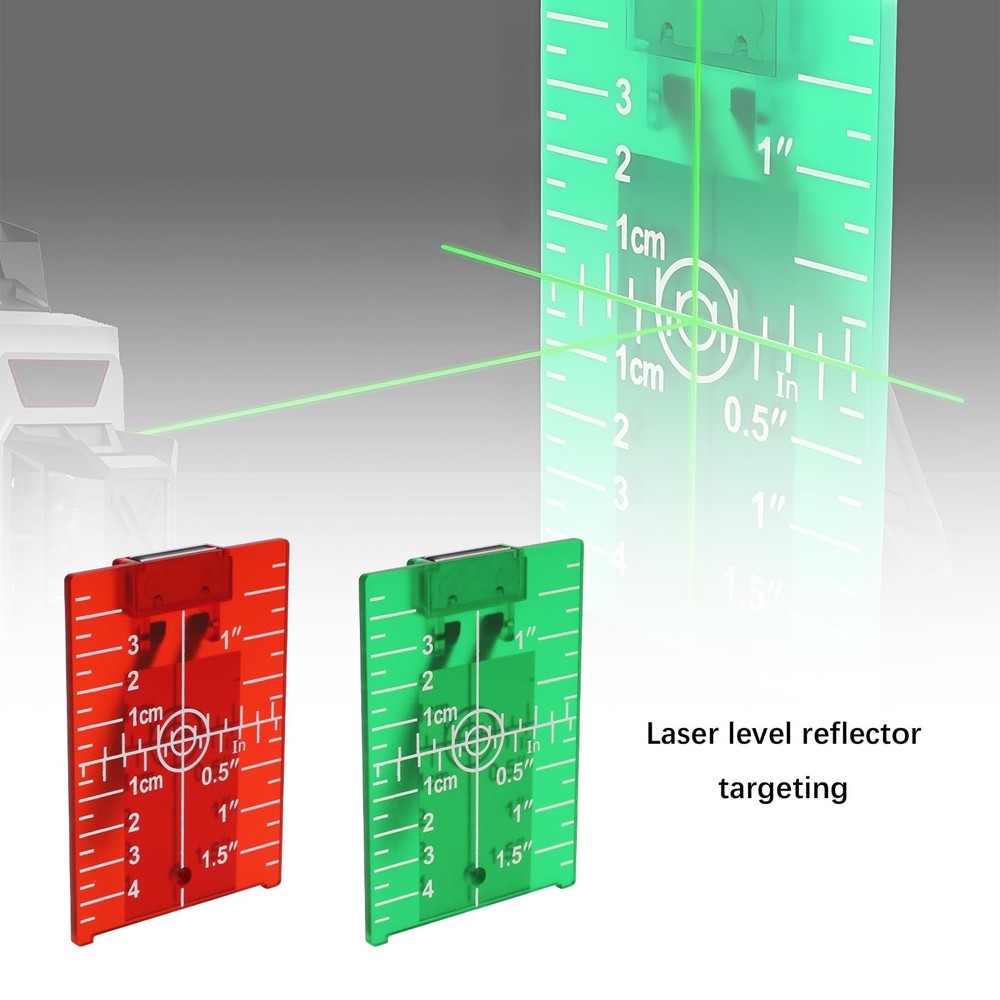 2pcs Laser Level Reflector Target Board Bracket Reflector Target Board Reflec...