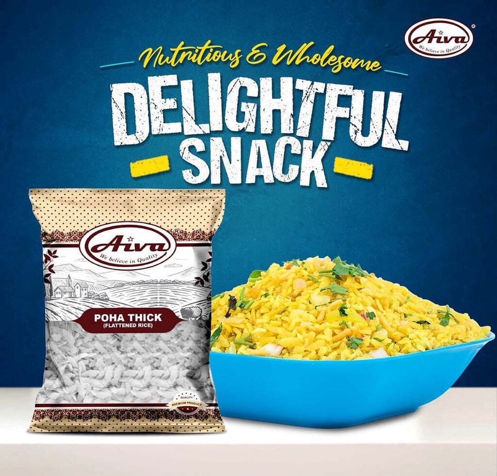 Aiva Poha Thick (Flattened Rice) - 4 LB