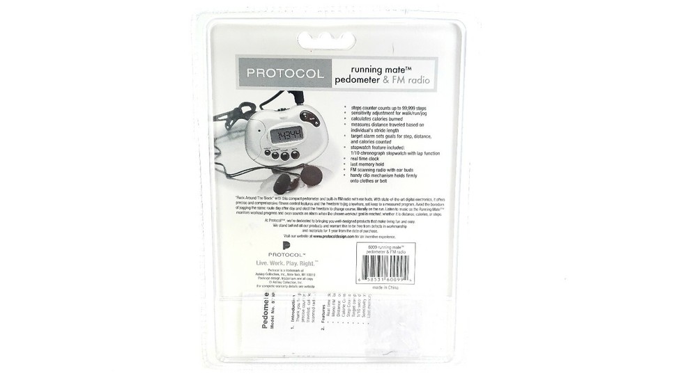 Protocol Running Mate Pedometer & FM Radio