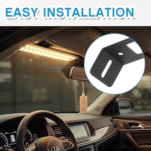 8 Pcs Interior Visor Bar Headliner Emergency Warning Light U-Bracket Mount 2