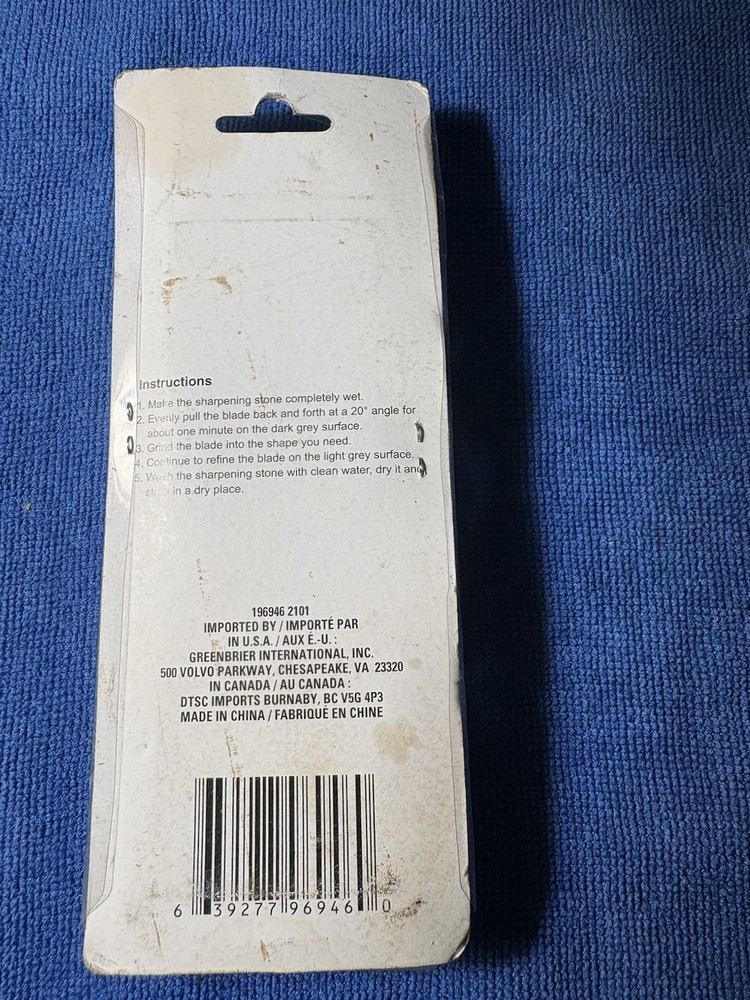 Tool Bench Hardware 6 in Manual Reusable Sharpening Stone Gray Stone