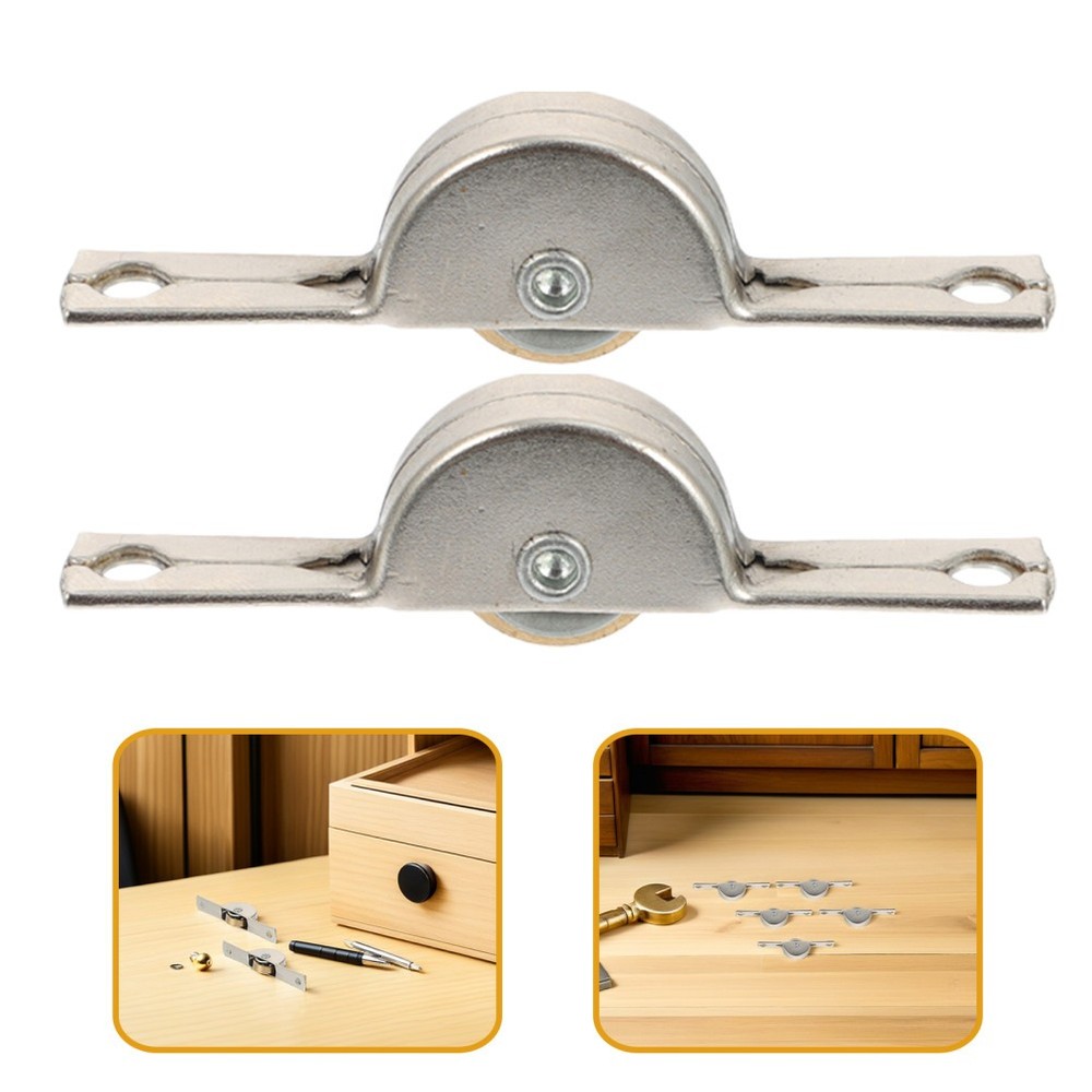 10 Pcs Sliding Door Wheels Replacement Rollers Cabinets Doors Pulleys