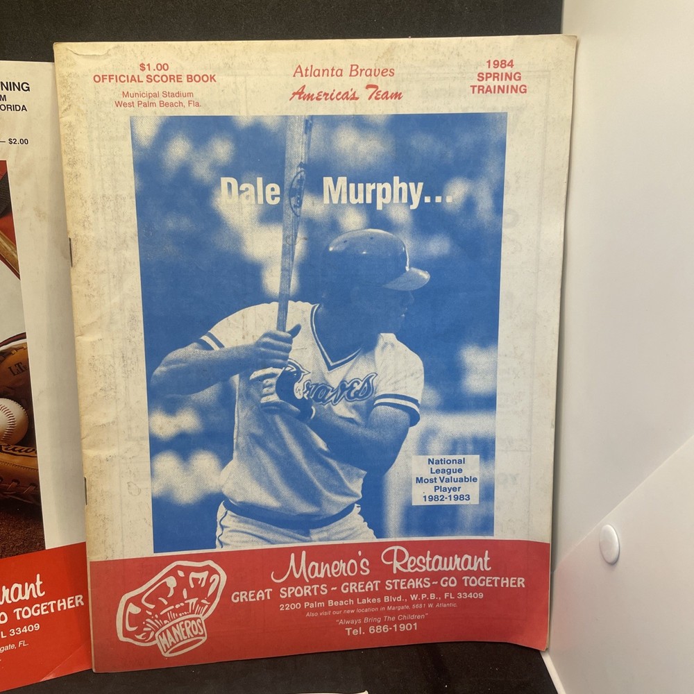 1984 Toronto Blue Jays v Atlanta Braves program ticket stubs/ plus 2 Programs