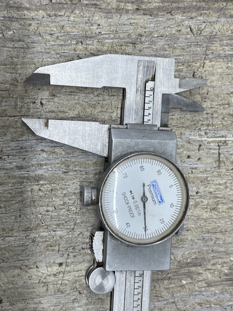 Fowler Premium 6” Dial Calipers .001” Resolution Shock Proof Stainless/Hardened