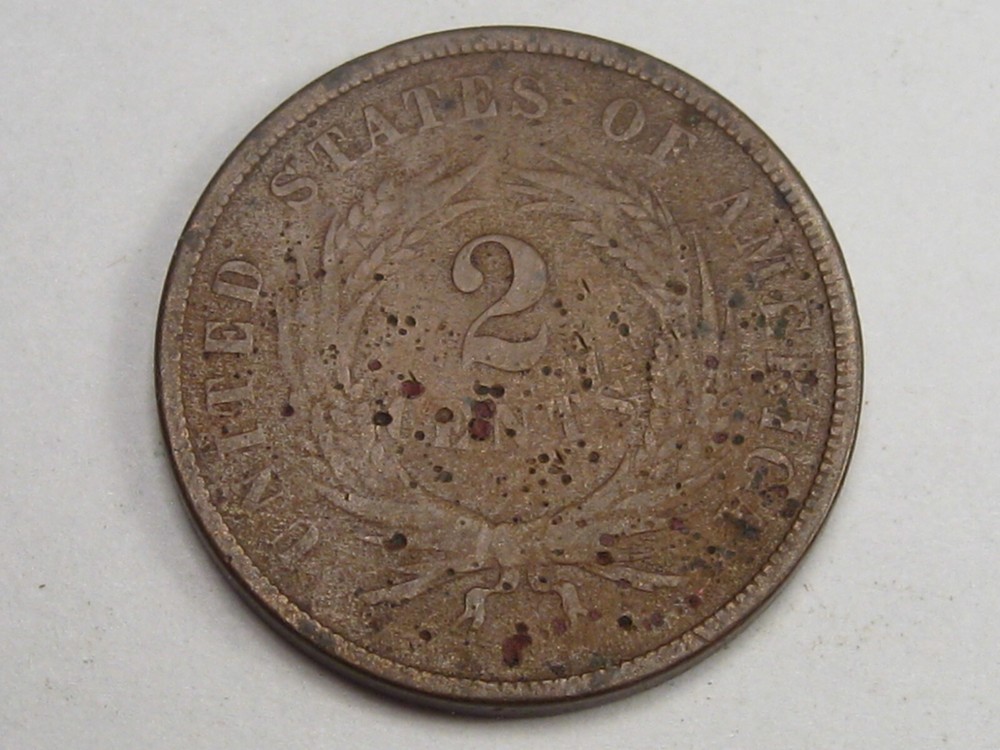 1868 2¢ Two Cent Piece. #24
