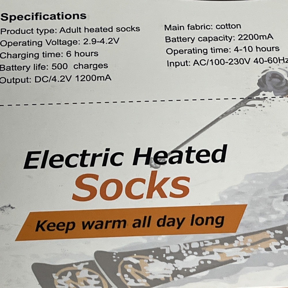 BALHVIT ELECTRIC HEATED SOCKS NEW