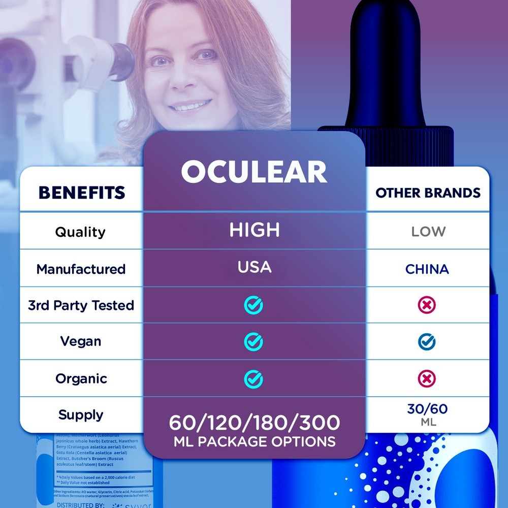 (2 Pack) Oculear Drops Advanced Support Healthy Eye Vision Ocu Lear 60 Servings