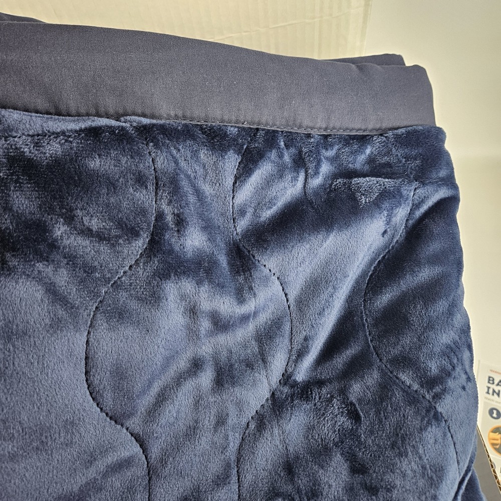 The Cozee Battery Powered Heating Blanket Navy Blue