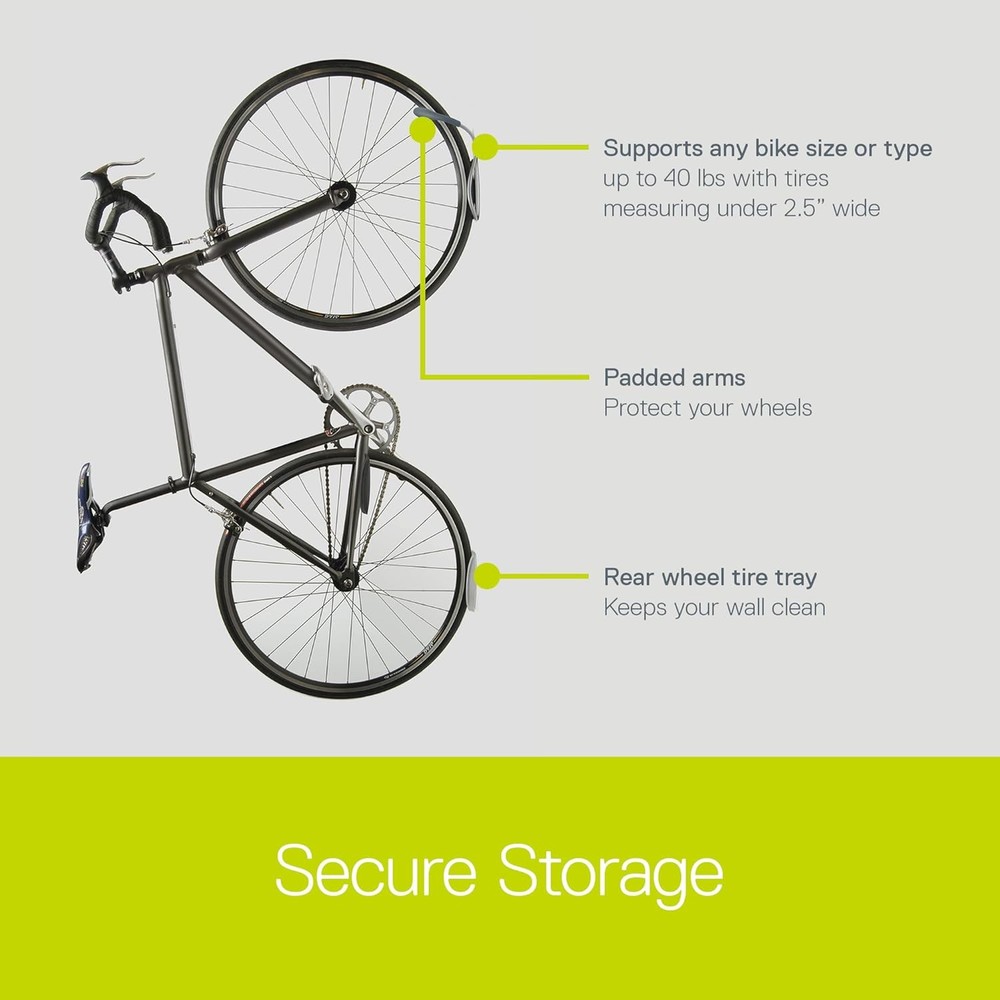 Delta Leonardo Bicycle Wall Mount Rack Storage