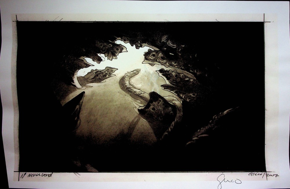 Pixie Hollow Games 2011 SIGNED Dennis Greco Production Background Layout Copy