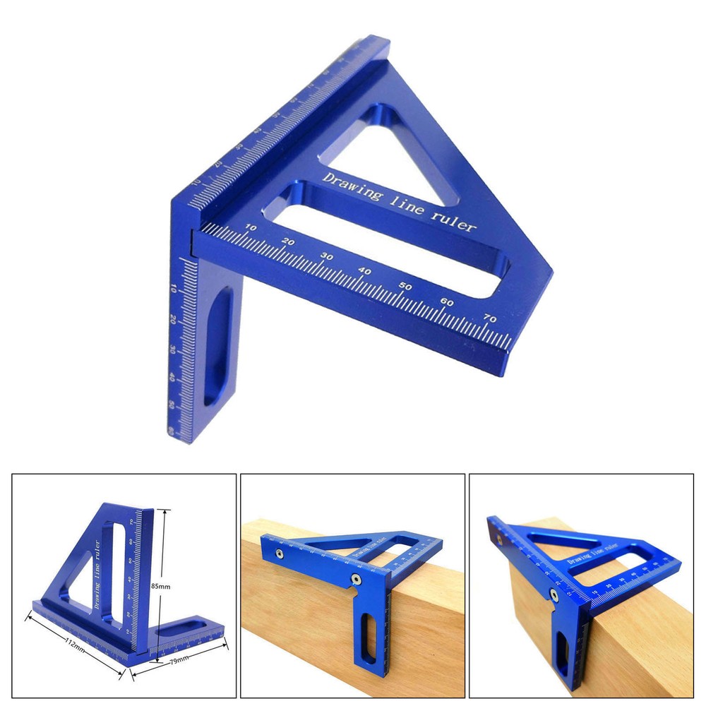 Woodworking Square Angle Ruler Protractor Accurate Marking Gauge Layout Tool
