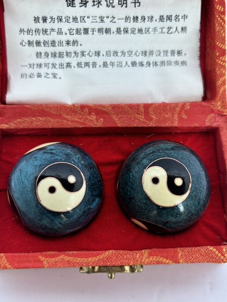 Musical Chinese Baoding Meditation Balls Yin Yang