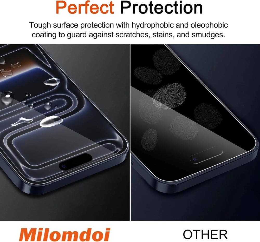 3 Pack Matte Screen Protector for iPhone 17 Pro Max Tempered Glass, Shatterproof