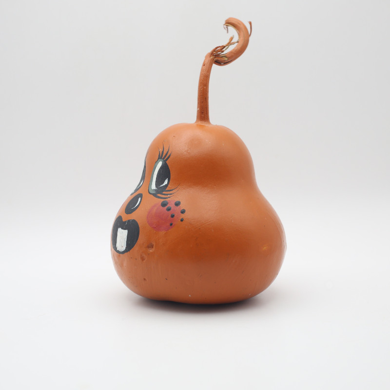 Hand Painted Jack-O-Lantern Gourd 5" in Height