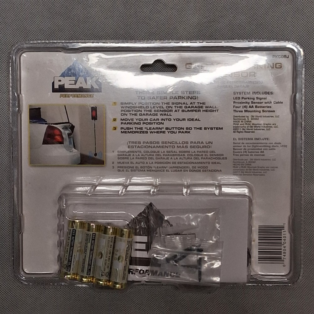 Peak Garage Parking Sensor Kit New In Pkg Sensor Batteries Instructions Hardware
