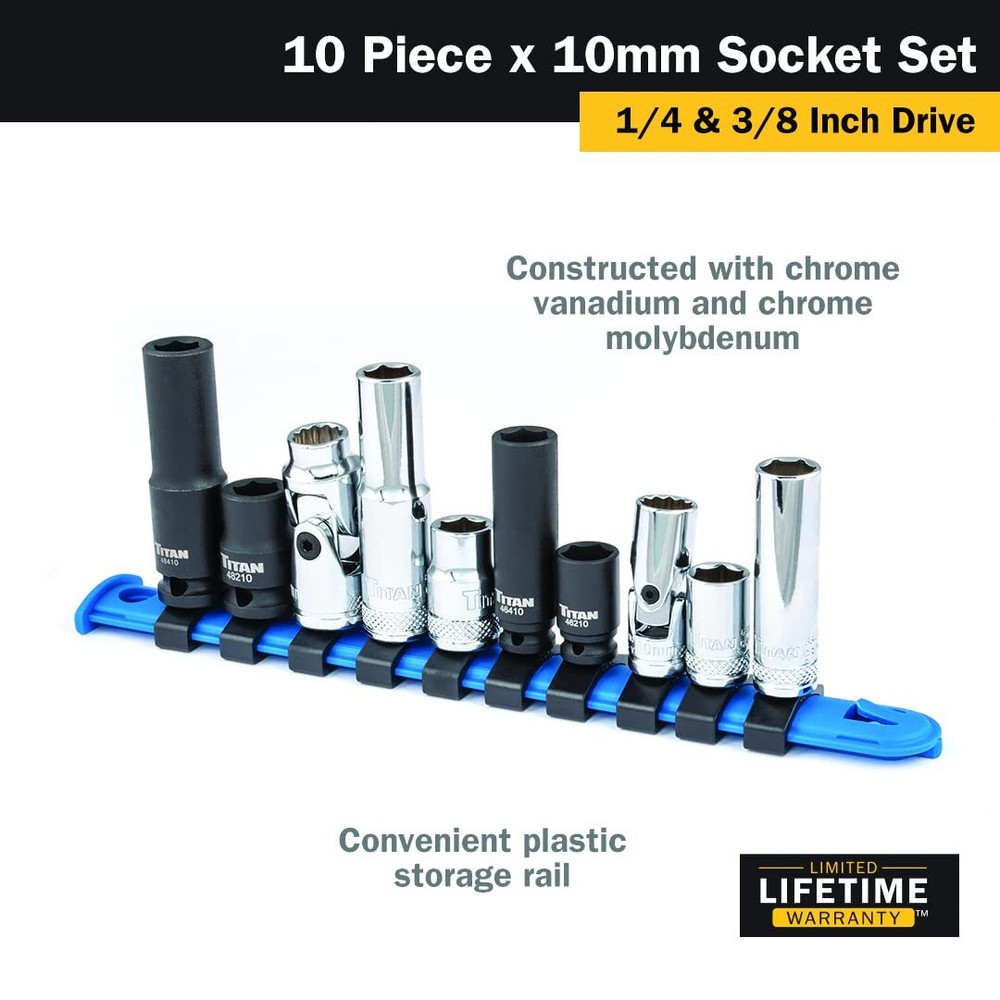 Titan Tools 10 pc. 10 mm Socket Set (68660)
