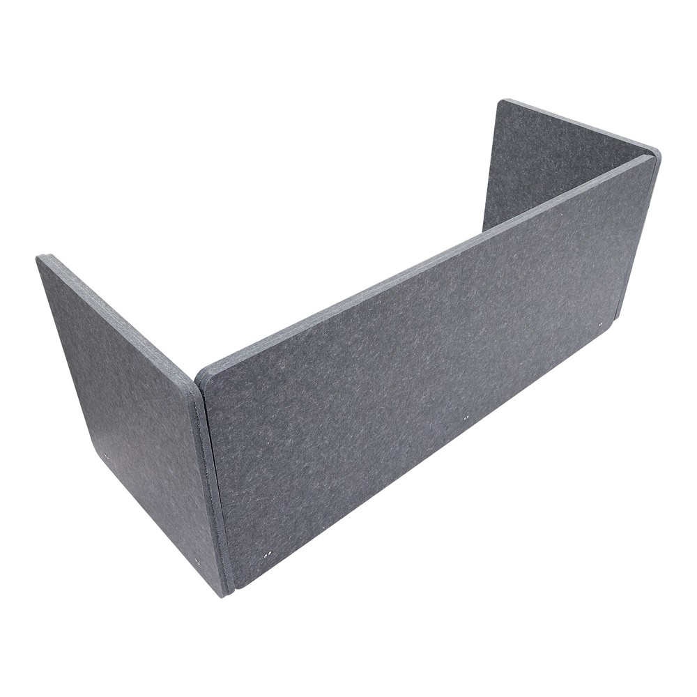 Rectangle Office Partition Grey Desk Divider For Schools Desktop Privacy Panel