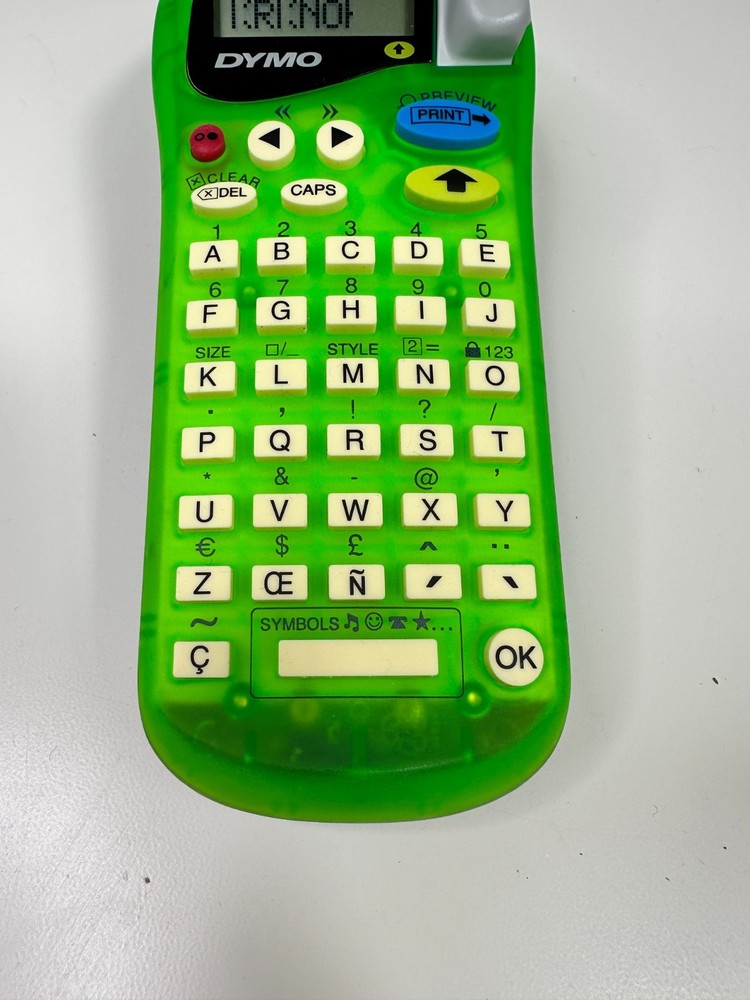 Dymo Letra Tag 2000 Handheld Label Maker Bright Green