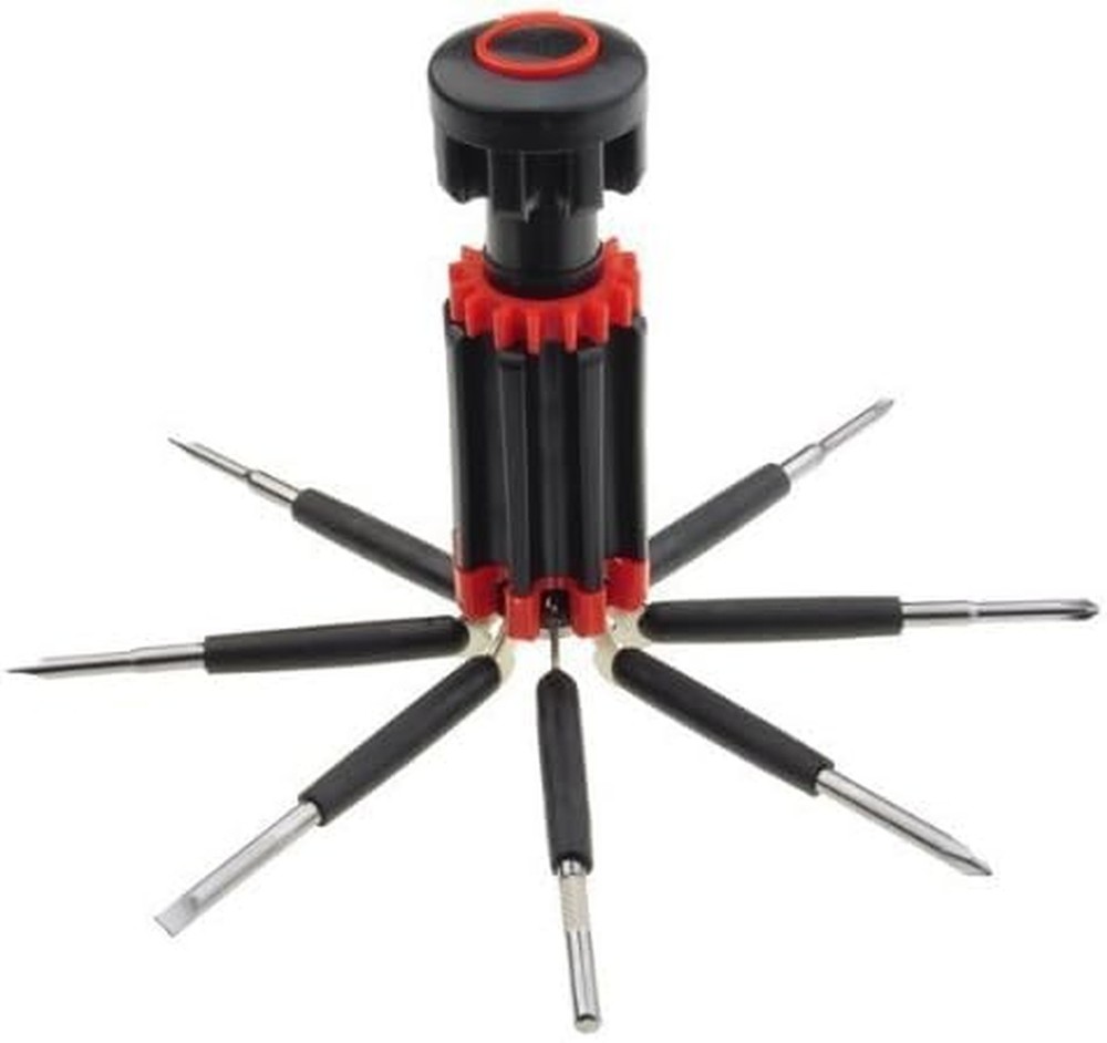 8-in-1 Multi-Function Screwdriver Set with 6 LED Flashlights, Assorted Bits