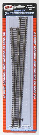 Atlas 565 HO Scale #8 MKIV Left Code 83 Switch