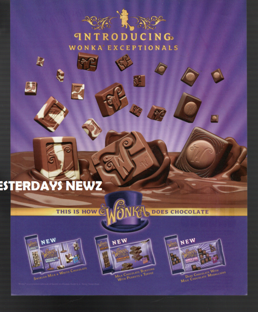 2010 Print Ad for Wonka Exceptionals Chocolate Candies