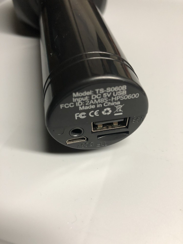 Tech Solutions LED Bluetooth Karaoke Studio Wireless Mic With Speaker Black AW1