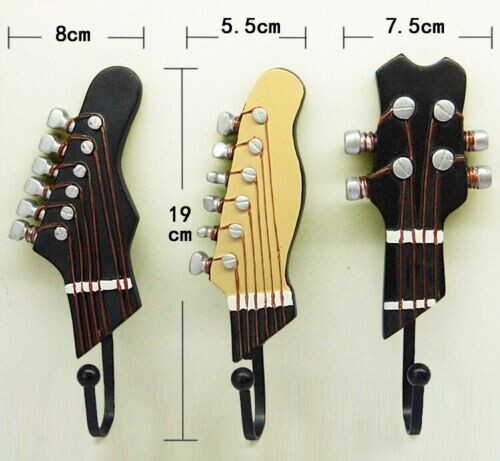 Guitar Head Decor Wall Hanger 3 Pack (Brand NEW!)