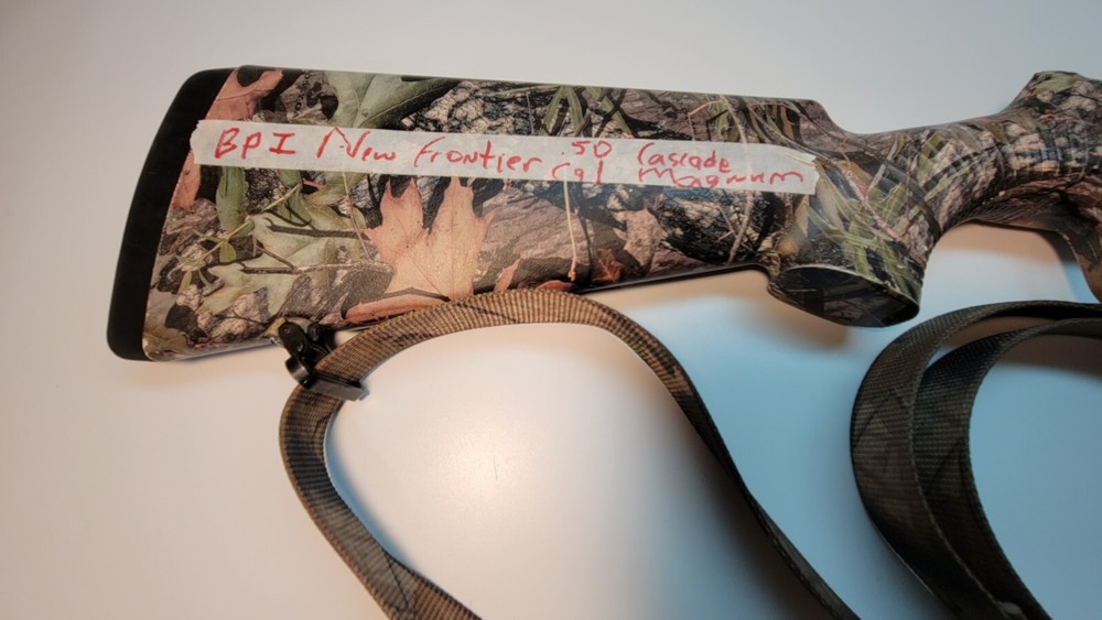 BPI New Frontier Cascade Magnum 50 Cal. Inline Muzzleloader Synthetic Camo Stock