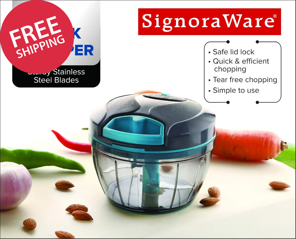 Manual Food Processor Vegetable Chopper Easy Pull Hand String Portable Kitchen