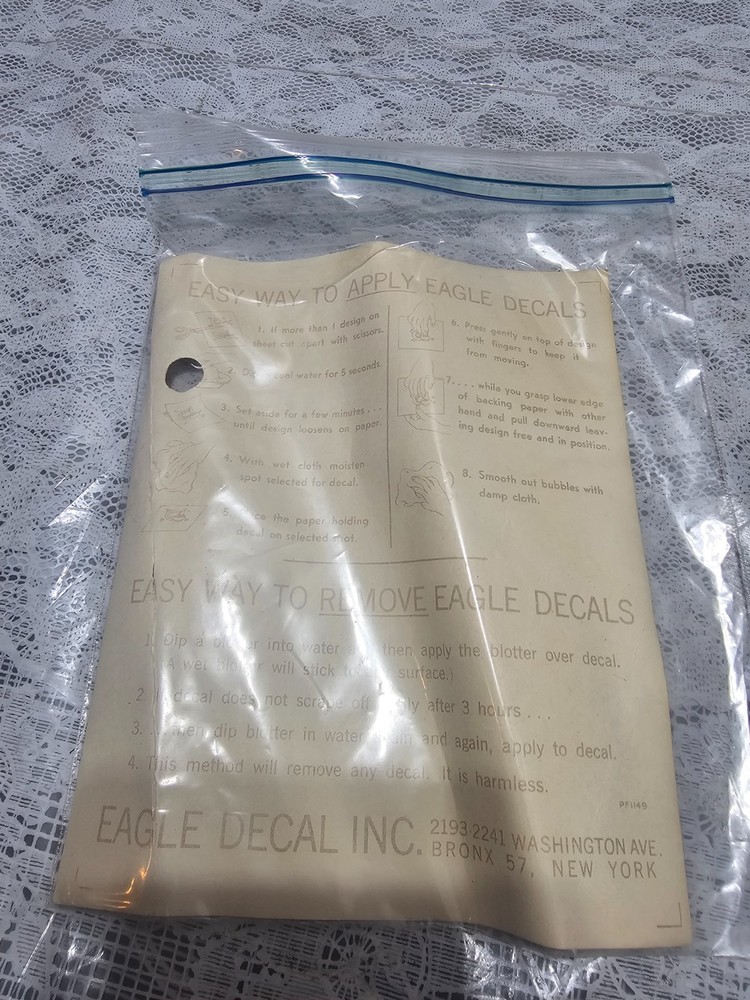 Vintage Eagle Decorative Decals Pattern Number 212