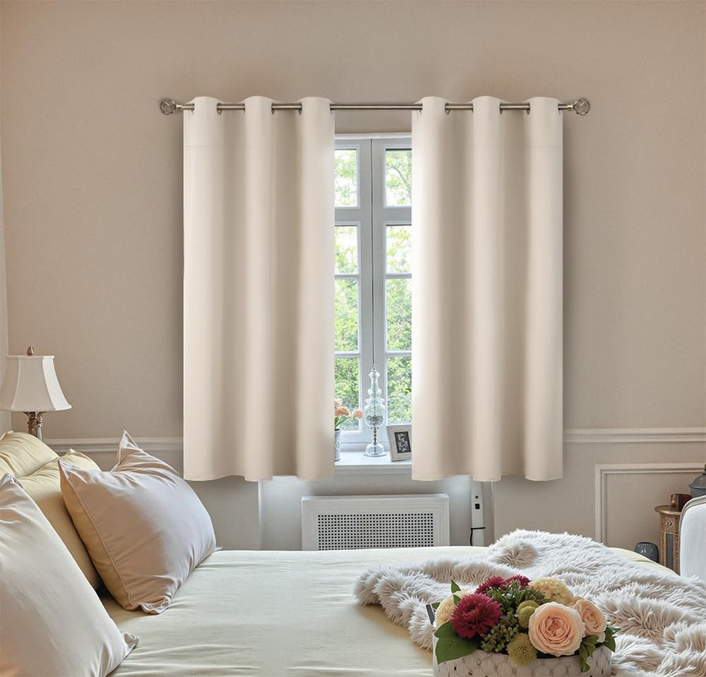 BGment Champagne Curtains 63 Inch Long - Wedding & Party Backdrop Drapes Eleg...