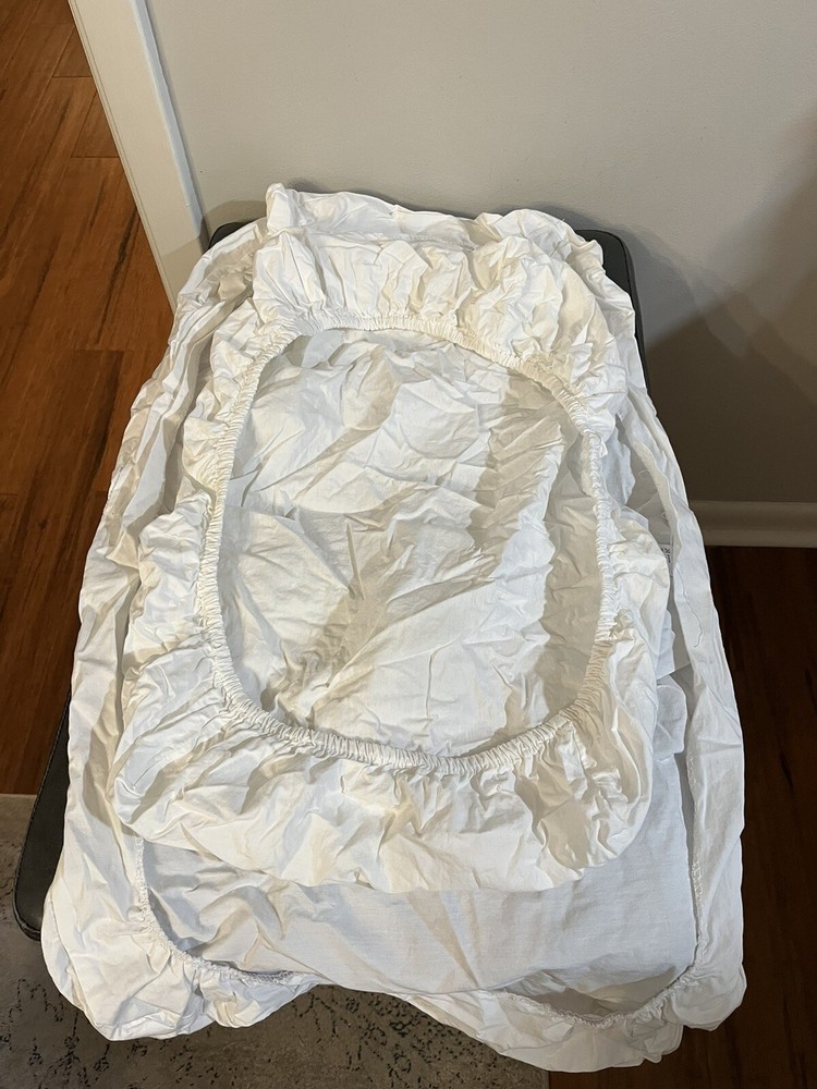 bassinet for baby Crib Sheet White 2 Pc