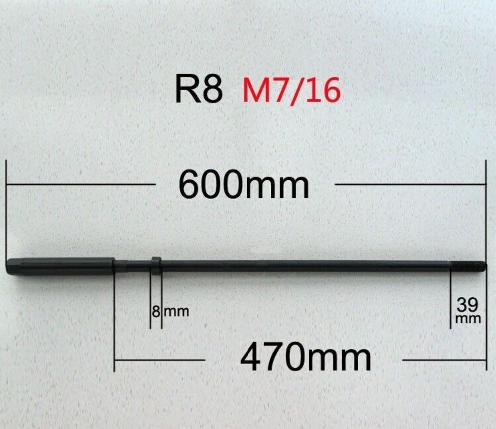 1SET R8 Drawbar Overall DrawBar M7/16 Thread Milling Machine part