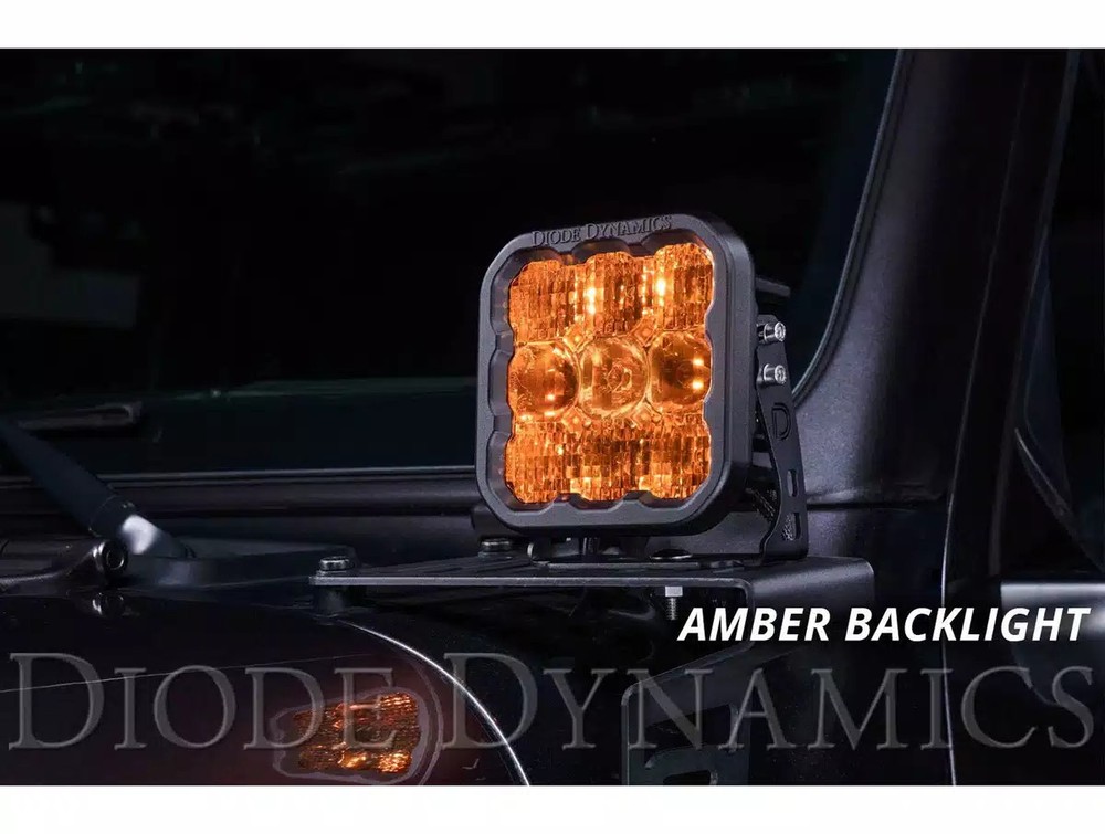 Diode Dynamics 5" Yellow Pro LED Pod one Pro Yellow Combo