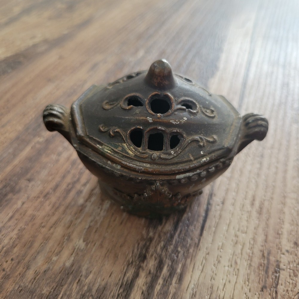 Solid Bronze Incense Burner Montreal Canada Leaf
