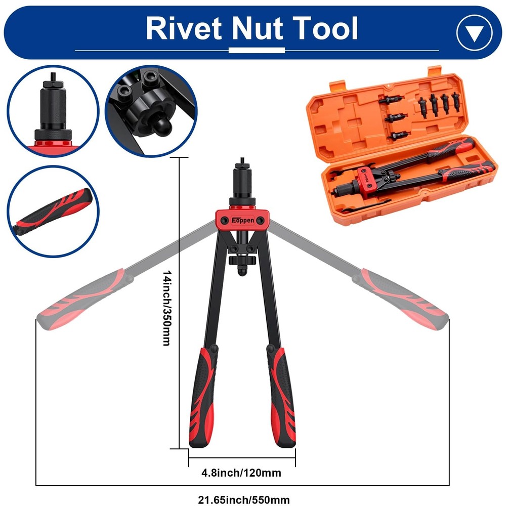 Tnisesm Rivet Nut Tool Kit,Rivnut Tool Kits,Professional Nutsert Tool Kit wit...