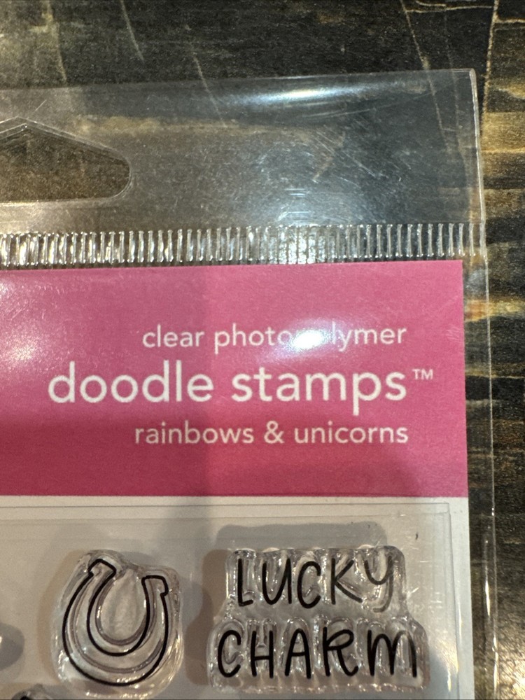 Doodlebug Rainbows And Unicorns Stamp Set NIP