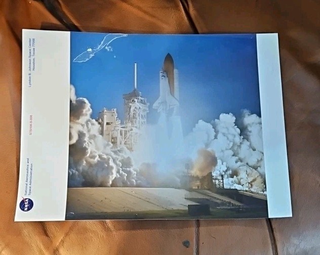 NASA Original Space Shuttle Photos Red Text 10x