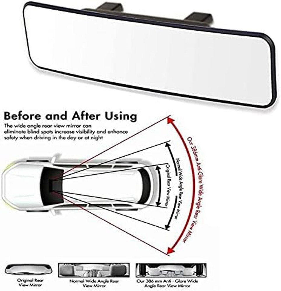Wide Angle Interior Convex Curved Panoramic Rearview Mirror fit Mini Cooper