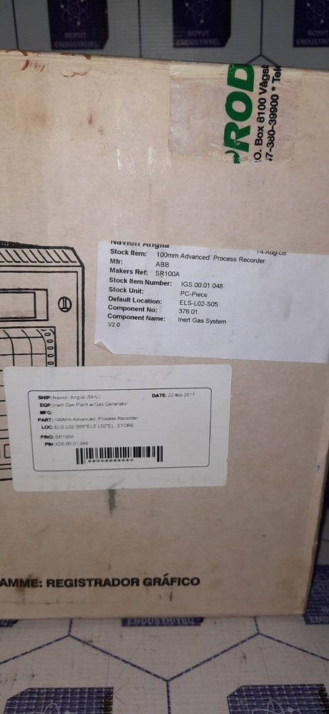ABB COMMANDER SR100 STRIP CHART RECORDER SR102A-B0