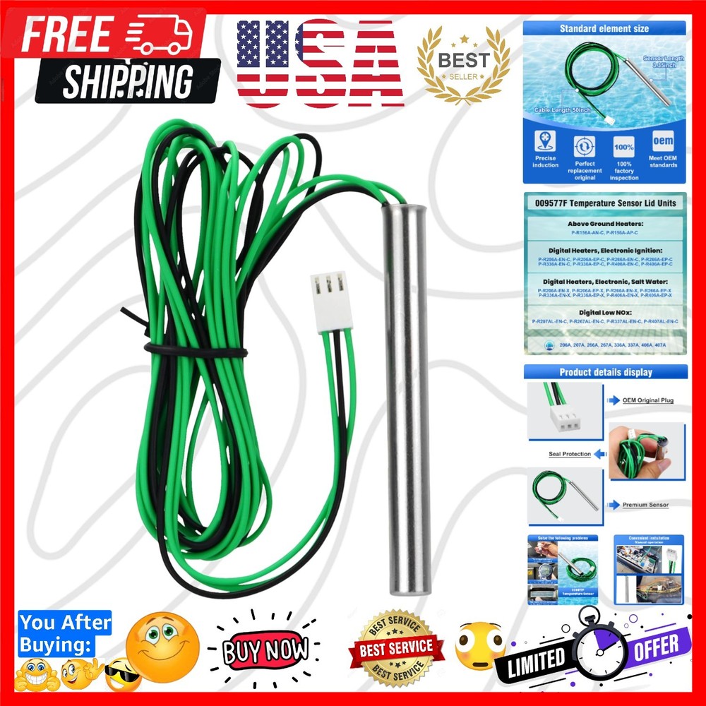 Pool Temperature Sensor Lid Units Replacement for Heater Spa, Compatible with...