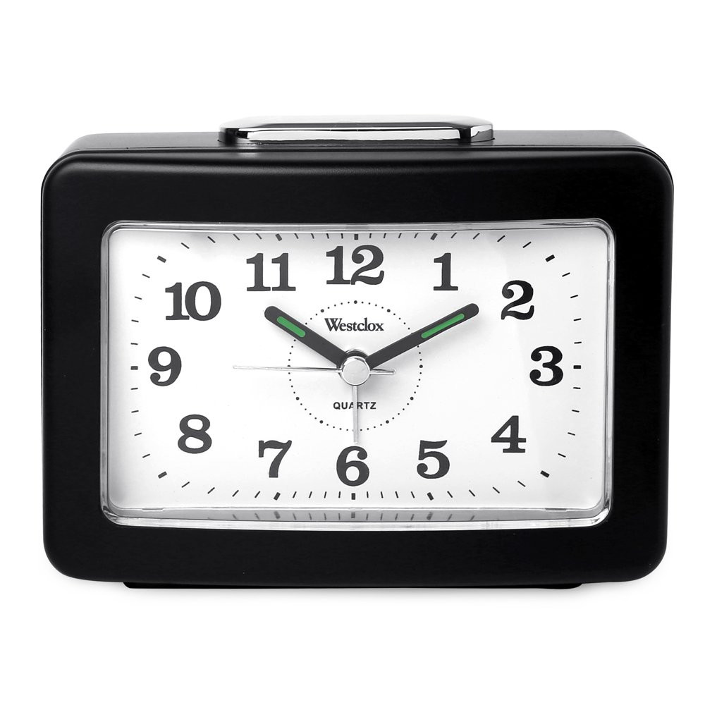 ANALOG LOUD-ALARM CLOCK Quartz Accuracy Battery Powered Black