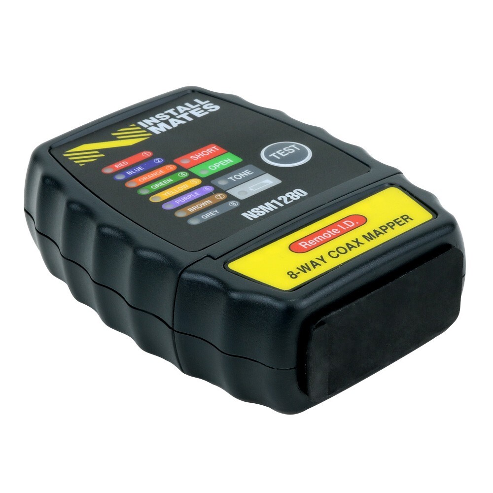 InstallMates™ 8-Way Coax Mapper (Color-Coded Indicators and Mesh Storage Case)