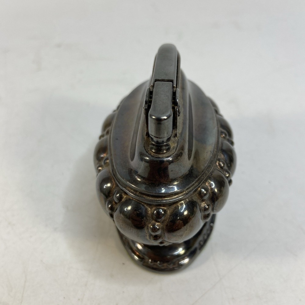 Vintage New Ronson Crown Table Lighter Silver Plated 50's Second Version