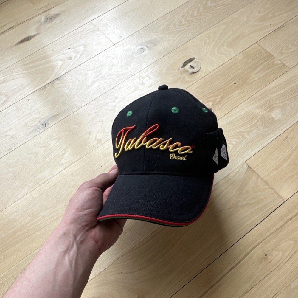 Tabasco Brand Black Adjustable Cap Embroidered Logo Restaurants Theme
