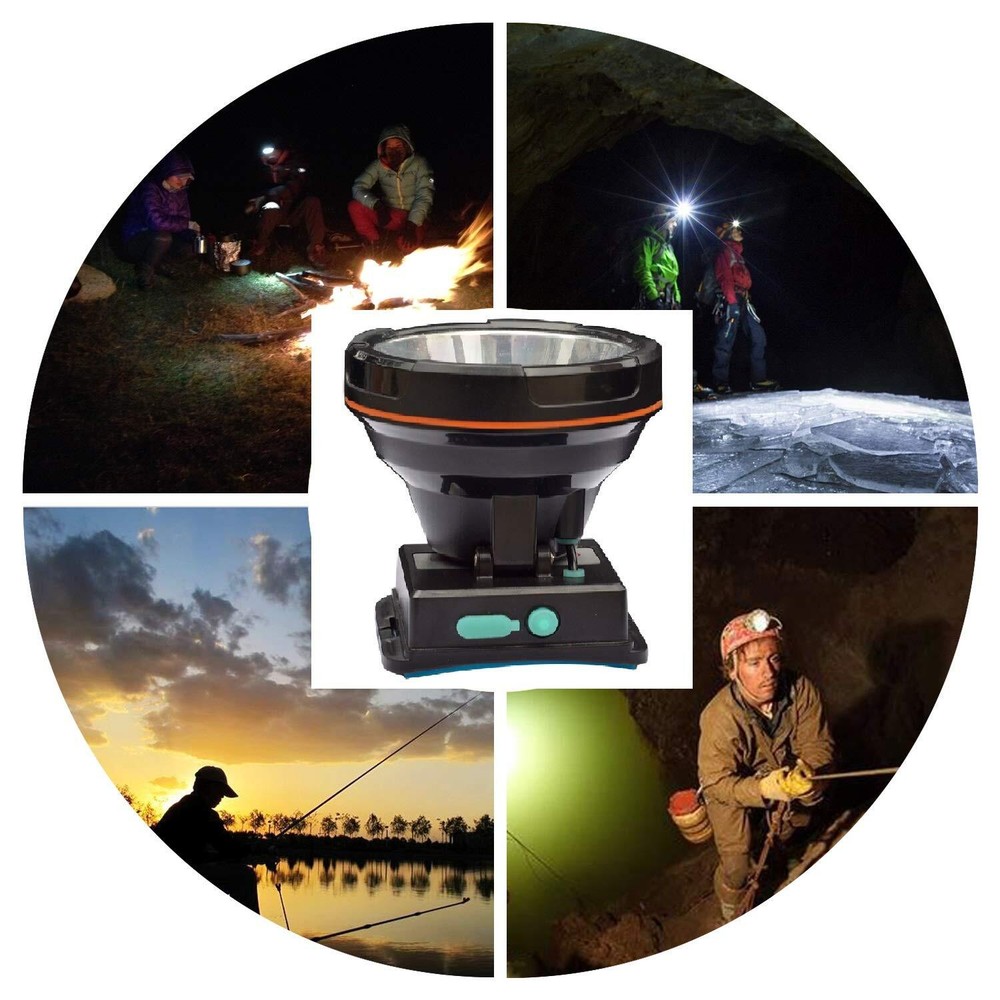 Super Bright Headlamp Rechargeable LED Spotlight with Battery Powered Headlig...