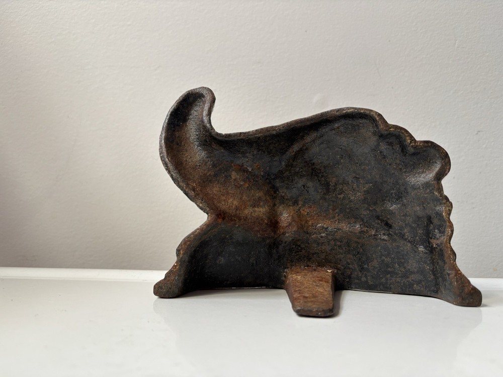 Antique Cast Iron Cornucopia Harvest Doorstop