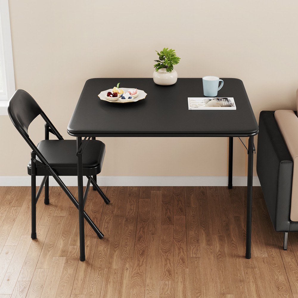 Portable Metal Folding Table Square Folding Table Folding Card and Chess Table