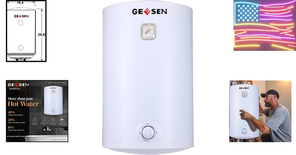 High-Efficiency 20 Gallon Indoor Electric Water Heater with Adjust Thermostat